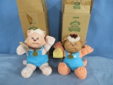 1983 & 1984  CABBAGE PATCH KOOSAS CAT  & PUPPY  W/ ADOPTION PAPERS & LETTER OF AUTHENTICITY