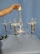 BEAUTIFUL ACRYLIC CHANDELIER WITH 7 ARMS- 1 ARM IS MISSING PC- SEE PHOTO