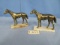 BRASS HORSES ON MARBLE BASE  7