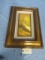 SIGNED CANVAS OF LIGHT HOUSE IN GOLD FRAME  21 X 15