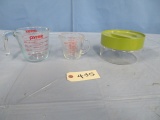 PYREX MEASURING CUPS & PYREX STORAGE CONTAINER