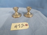 2 STERLING CANDLE HOLDERS