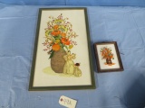 NEEDLEPOINT FRAMED ART PCS