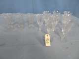 ASSORTED ETCHED STEMWARE