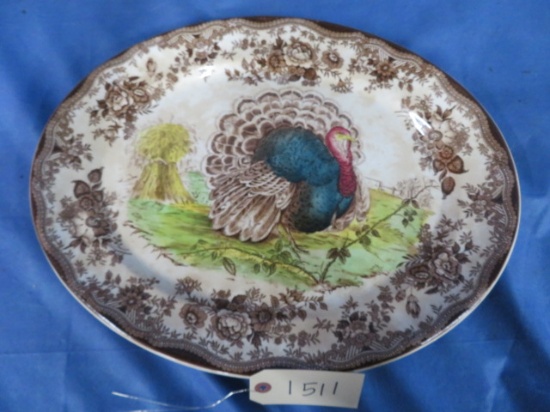 ROYAL STAFFORDSHIRE TURKEY PLATTER  BY CLARICE CLIFF ENGLAND