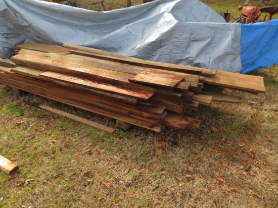 LRG AMT WALNUT LUMBER - 30 PCS. OF 1 X 4-5-1/2  3-6 FT. LONG ALONG WITH OTHER - SEE SIZES BELOW