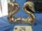 PAIR OF BRASS SWAN BOOKENDS  6