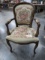VICTORIAN ARM CHAIR W/ TAPESTRY FABRIC
