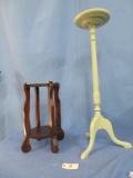 2 WOODEN PLANT STANDS- 20 & 38