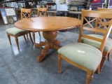 STANLEY FURNITURE PINE DINING TABLE W/ 4 CHAIRS