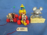 VINTAGE FISHER PRICE TOYS & MOUSE TOY