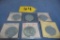 1961,65,55,53,50 61 FRANKLIN HALF DOLLARS