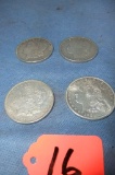 4- 1921 SILVER DOLLARS