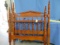 ANTIQUE SPOOL BED W/ METAL RAILS