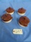 4 PCS. OVEN PROOF DISHES W/ LIDS