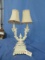 BEAUTIFUL FRENCH STYLE LAMP W/ BEADED SHADES  23