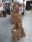 HAND CARVED WOODEN COYOTE STATUE  59