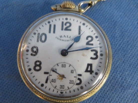 17 JEWEL HAMILTON BALL COMMERCIAL GOLD WATCH