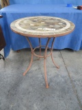 TILE TOP TABLE W/ METAL BASE  24