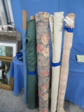 5 ROLLS OF UPHOLSTERY