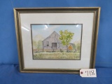 CUSTOM FRAMED BARN PRINT