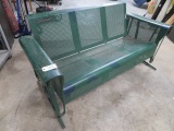 VINTAGE GREEN METAL GLIDER  64