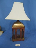 TABLE  LAMP  W/ BIRDCAGE STYLE BASE 33