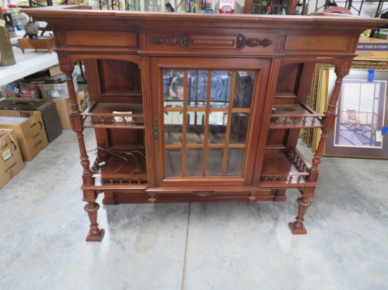 MIRRORED CABINET HUTCH TOP ONLY - NO BOTTOM  54 X 16 X 46