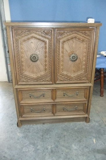 SMALL ARMOIRE 48 X 18 X 36 - MINOR DAMAGE ON FRONT LEGS- SEE PIC