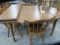KITCHEN TABLE W/ 3 LEAVES & 5 DINING CHAIRS