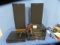 SONY TUNER, CASSETTE PLAYER, EQUILIZER, 5 DISC PLAYER & 2 SPEAKERS