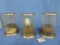3 crackled glass candle holders  12