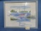 FRAMED & SIGNED WATERCOLOR OF SAILBOAT  25 X 31