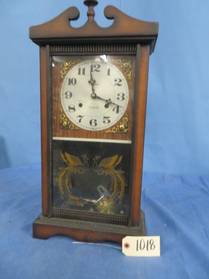 MARON MANTLE CLOCK W/ KEY & PENDULUM  25" T