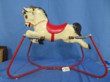 VINTAGE HIGH PRANCER ROCKY HORSE BY DELPHOES BENDING CO.