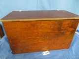 OLD WOODEN BOX  33 X 16 X 19