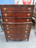 DIXIE FURNITURE MAHOGANY CHEST OF DRAWERS  36 X 15 X 54L