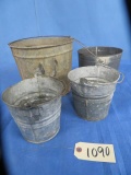 4 METAL PAILS  2 ARE 6