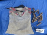 VINTAGE WOODEN CLOTHES PINS AND BAG