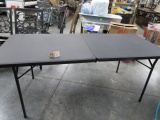 BLACK FOLDING TABLE 6 FT.