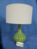 GREEN GLASS LAMP  20