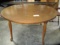 ROUND DINING TABLE W/ 2 LEAVES  4 FT. D
