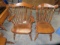 6 WINDSOR DINING CHAIRS- HAS 2 CAPTAINS CHAIRS