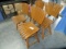 4 SLAT BACK SWIVEL BAR STOOLS 18