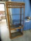 BAMBOO/RATTAN SHELF W/ GLASS SHELVES  76