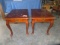 2 END TABLES W/ QUEEN ANNE LEGS