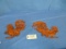 PAIR OF  MID CENTURY METAL CHICKEN WALL PCS. MARKED VERMANY