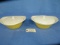 2 VINTAGE YELLOW BOWLS W/ LIDS