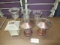 3 DECANTERS PCS, LAMPS, CANDLE GLOBE
