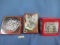 GORHAM GLASS PLATTER ,SNOWMAN CHIP & DIP PC & LIGHTED CHRISTMAS VILLAGE PC